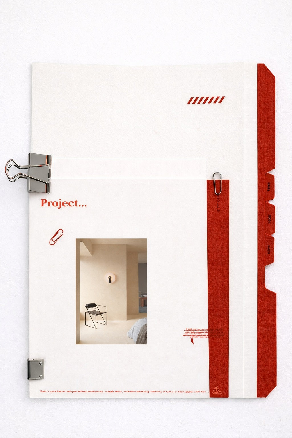 Scandinavian-style room with a framed white flower print, light wood chest of drawers, table lamp and upholstered armchair against a grey textured wall.